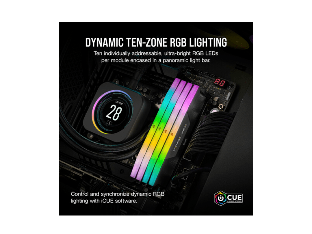 Corsair 64GB VENGEANCE RGB DDR5 6000MT/s DIMM Memory Kit (2 x 32GB) in Qatar Corsair 64GB VENGEANCE RGB DDR5 6000MT/s DIMM Memory Kit (2 x 32GB) in Qatar